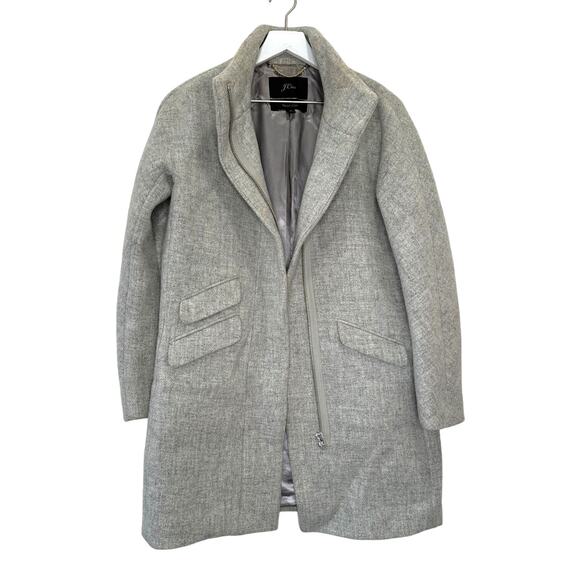 J.Crew Italian Stadium Cloth Wool Coat by Nello Gori Gray Size 2 - Picture 3 of 11